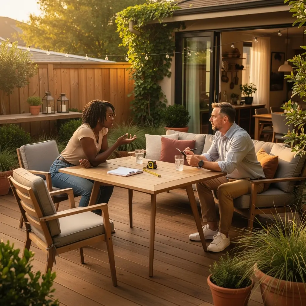 Sypialnia z przytulnym łóżkiem i stylowymi lampkami nocnymi.